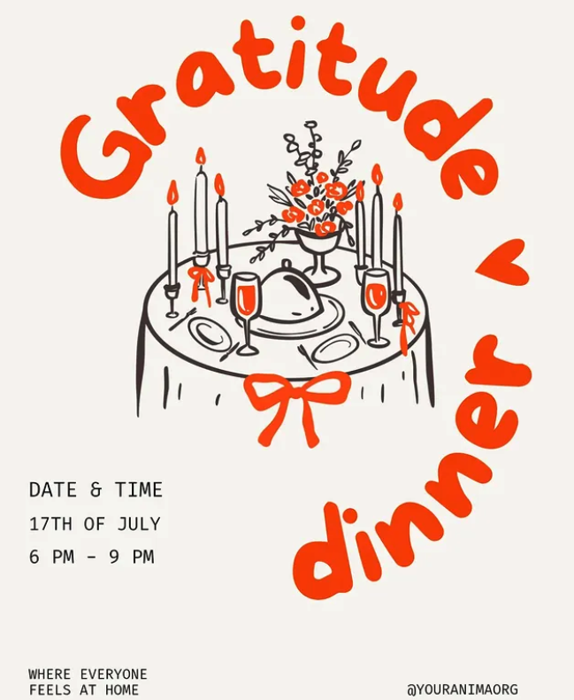Gratitude dinner poster